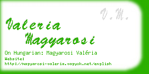 valeria magyarosi business card