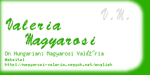 valeria magyarosi business card